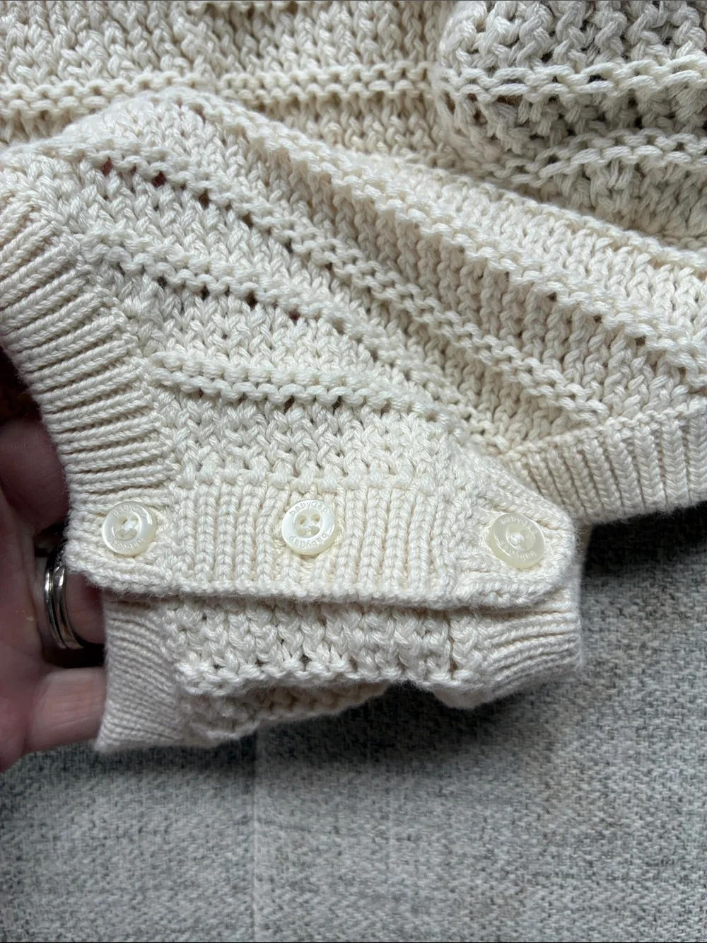 Baby GAP Cream Knit Romper with tag along Teddy